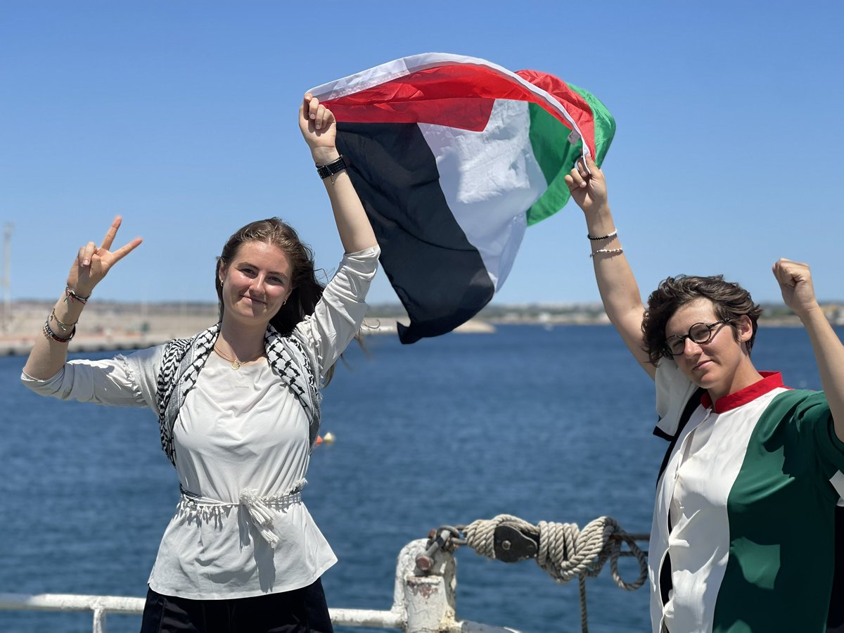 emma_frr's tweet image. Demain nous partons dans l’espoir de bientôt serrer dans nos bras nos frères et sœurs palestiniennes à Gaza ⛵️🇵🇸