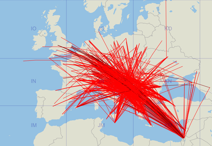 The animated maps of the 2m Sporadic-E events in Europe on July 13th and 15th are available at dxmaps.com/esmaps.html

Non-animated maps are also available at dxmaps.com/esmapsf.html

#SporadicE #vhf #2mband #144Mhz