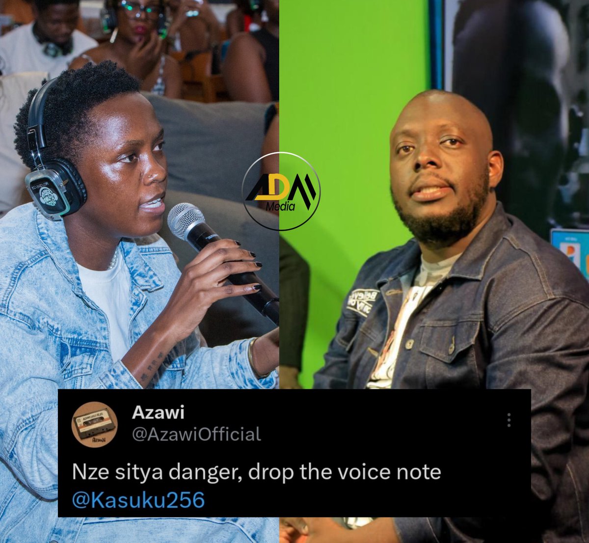 🎤 Ugandan singer Azawi fires back at media personality Kasuku with confidence!
In a bold tweet, she says:
"Nze sitya danger, drop the voice note <a href="/Kasuku256/">KASUKU</a>" 🔥

Is drama brewing in the Ugandan entertainment scene? 👀🇺🇬
#Azawi #Kasuku #UgandanMusic #CelebrityNews #NzeSityaDanger