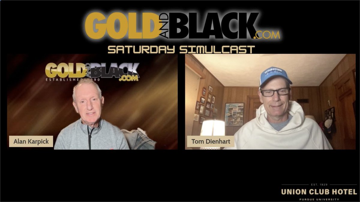 AlanKarpick's tweet image. Fun discussion with colleague @TomDienhart1 in this week's GoldandBlack.com Saturday Simulcast. Shaping up the 2025 #Purdue Boilermakers, Media Day and more. It will make your Saturday to-do list go faster. on3.com/teams/purdue-b…
