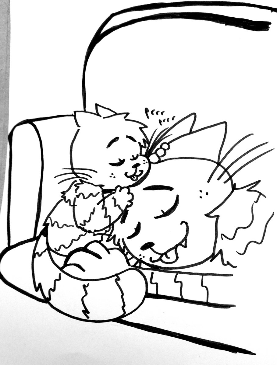 FlavourAmy's tweet image. Sleepy parents and their perfect child 👍👍

Inspired by random tiktoks 

#dogman
