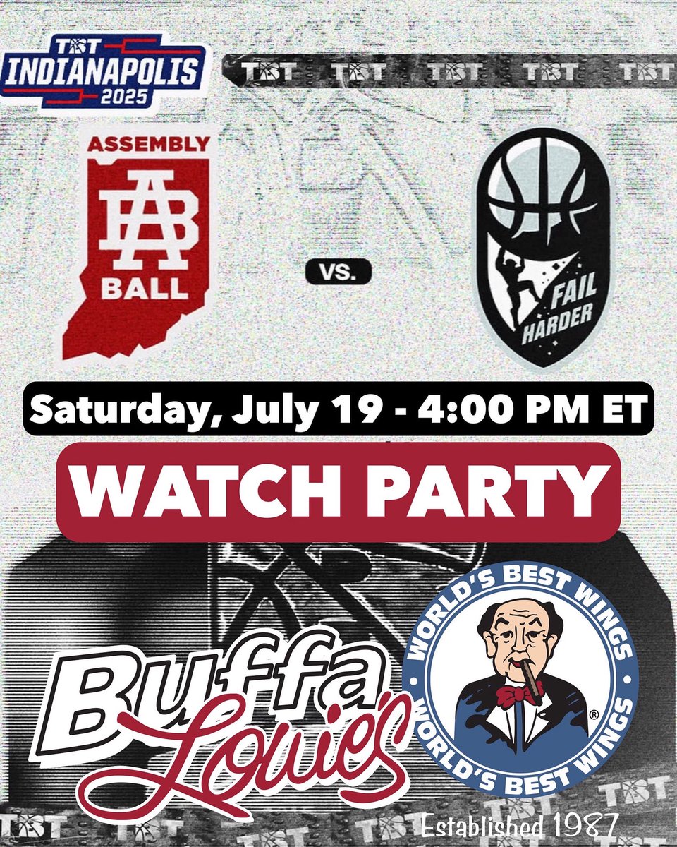 🚨IT’S GAMEDAY HOOSIER FANS🚨

Join us at BuffaLouie’s! Your Offical Assembly Ball watch party location!

Assembly Ball vs Fail Harder 4pm ET

Let’s go Hoosiers! We’ll See You Soon!