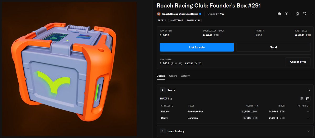 I am now the proud owner of a <a href="/RoachRacingClub/">Roach Racing Club</a> lootbox 👨‍🍳
