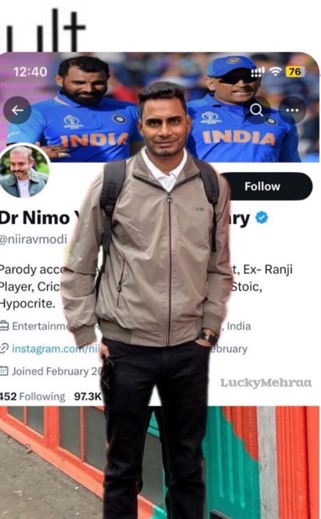 Nimo you , BKL khhud rmdi ke bachee jaisa shakal hai saale ka 😭