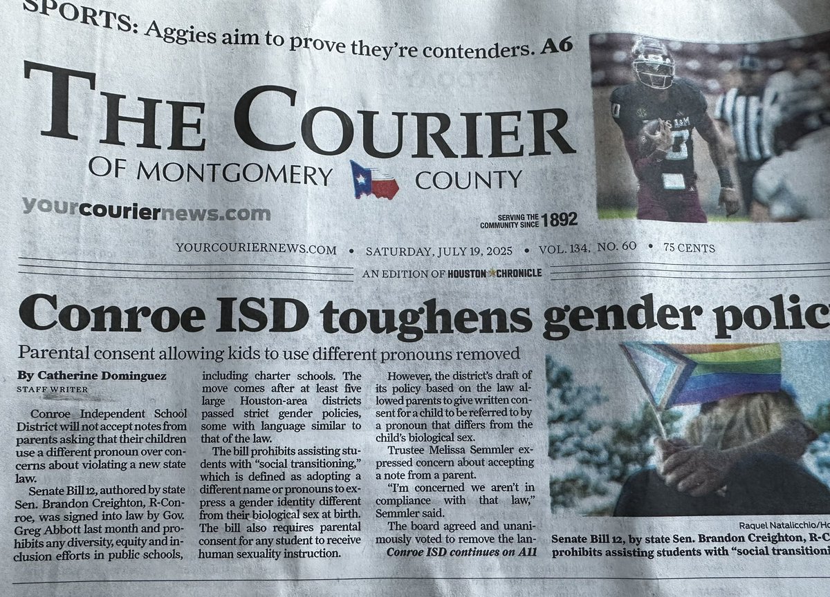 SteveTothTX's tweet image. I’m grateful to live in a community that respects the rights of parents to raise their children in accordance with their values. I’m thankful that CISD Trustees went a step further by protecting our teachers from being put in the middle of this confusion. Great job!