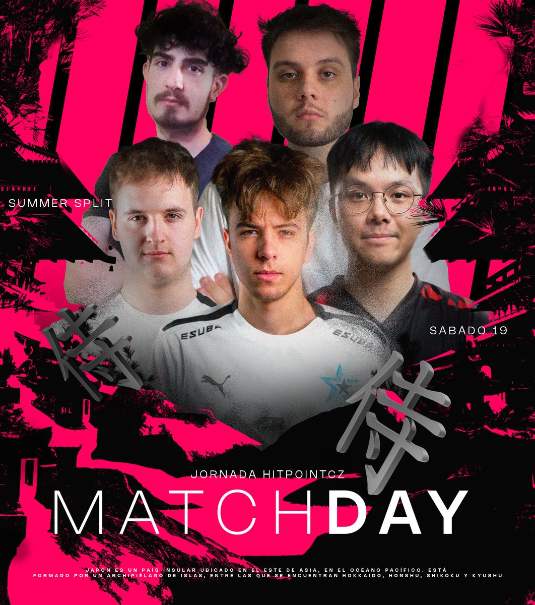 ⚔ NUESTROS NUEVOS SAMURÁIS 🌸

☀ Este Summer Split de <a href="/hitpointcz/">Hitpoint.cz</a> viene con mucho nivel y estamos más que preparados para afrontarlo. 💥

🔝 <a href="/welcomlol/">Welcom</a>  
🌱 <a href="/Lol_Carnage/">Carnage</a> 
🧙‍♂️ <a href="/tibort5/">tibor</a> 
🏹 <a href="/adcEsko/">Esko</a> 
🛡 <a href="/smartylol/">Smarty</a> 
♻ <a href="/landylol_/">LANDY</a> 

🧠 <a href="/StiflerRamos_/">Stifler</a> 
📋 <a href="/DeHaro10OP/">H4R0</a> 
📋 <a href="/ScarzoJ/">Jhon Scarzo</a> 
💼