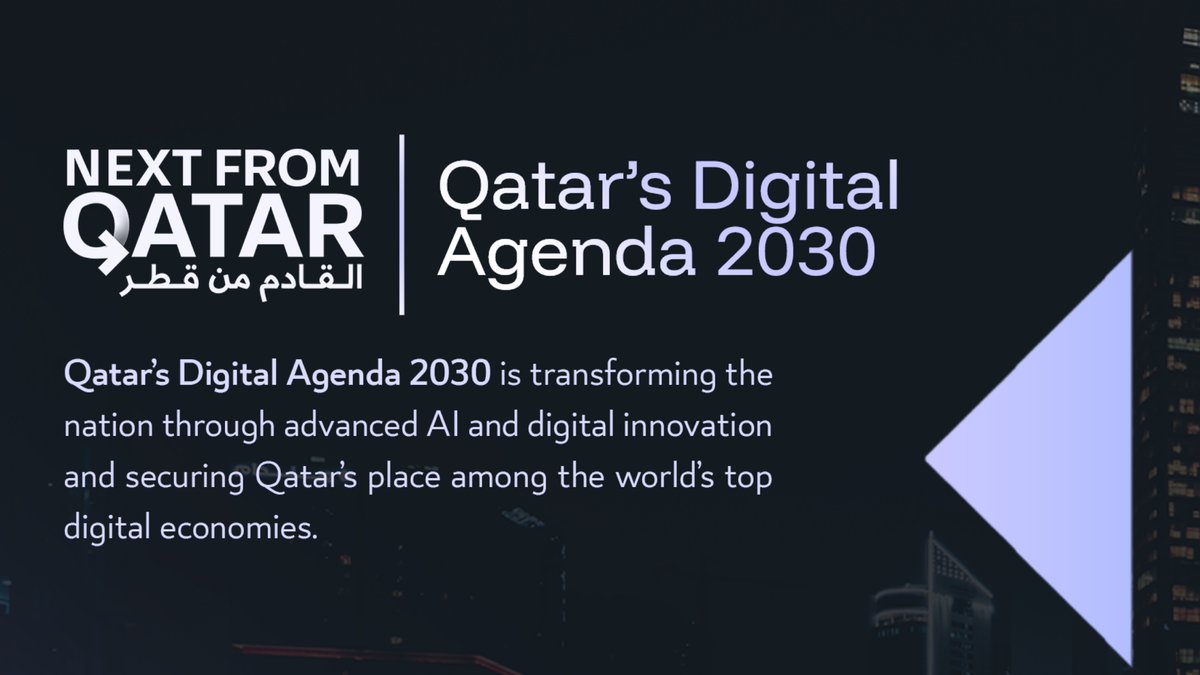 IMO_Qatar's tweet image. Qatar’s Digital Agenda 2030: Unlocking the power of technology to drive innovation, economic growth, and smart solutions for all.
Learn what’s #NextFromQatar ⬇️