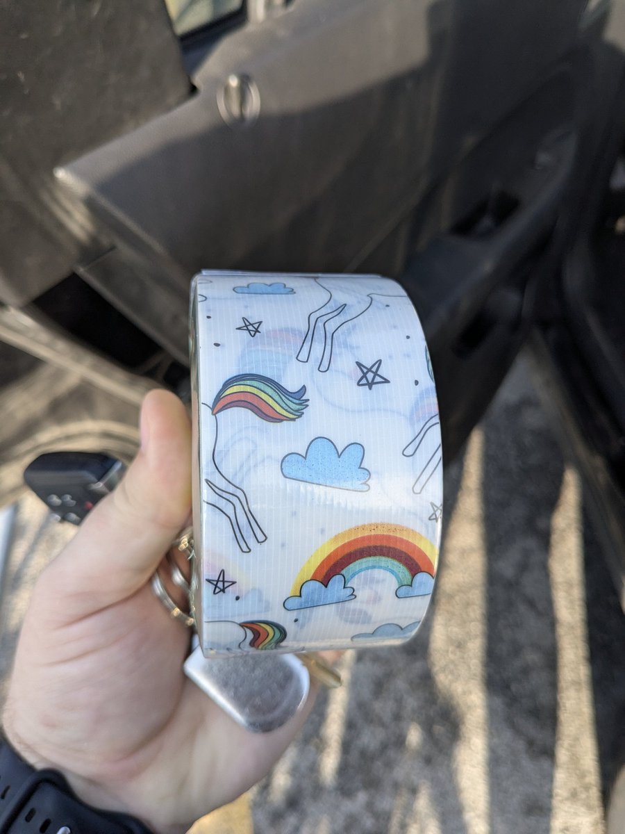 PrideSignGuy's tweet photo. Making a new sign for next year and found the perfect duct tape! #pride #pridesignguy https://t.co/vSWqfxx3uk