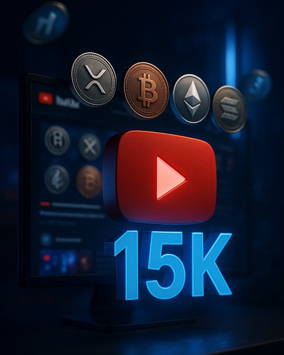 cryptowhalespt's tweet photo. Chegámos aos 15.000 subscritores no YouTube! 🔥📈

Um marco que só foi possível graças a cada um de vocês.
Cada visualização, like e comentário ajudaram a construir esta comunidade que não pára de crescer. 

Isto é só o início. O futuro é on-chain. 🚀

#AlphaCryptoNetwork https://t.co/Fxa03ZksNu