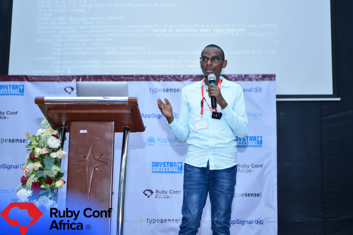 African Ruby Community (@ruby_african) on Twitter photo Afternoon session with <a href="/turuthi_vick/">vic turuthi</a> taking us through Supercharging Ruby Applications with Foreign Function Interface.
Dropping knowledge like the Ruby expert he is!!!
#RubyConfAfrica #RubyConfAfrica2025 #africanruby #nairuby #rubycommunity Afternoon session with <a href="/turuthi_vick/">vic turuthi</a> taking us through Supercharging Ruby Applications with Foreign Function Interface.
Dropping knowledge like the Ruby expert he is!!!
#RubyConfAfrica #RubyConfAfrica2025 #africanruby #nairuby #rubycommunity
