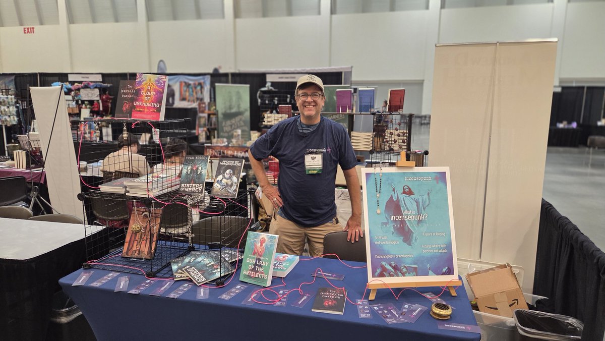 incensepunk's tweet image. Come grab a bookmark and meet @andrewgillsmith and @spaceyjdjames at @RealmMakers!