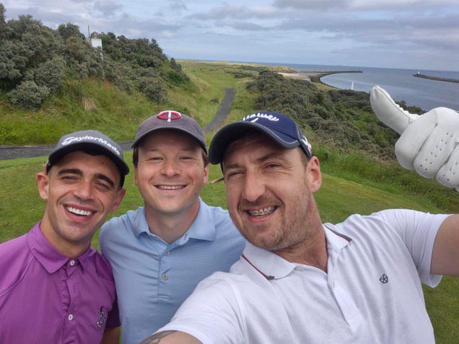 PaulHodowanic's tweet image. Lovely start to the day, squeezing in 9 at Castle Rock’s wild Bann course.
Locals Taylor and Stevie showed me around, they’re headed to watch Rory try and chase down Scottie Scheffler.
Let’s have a day!