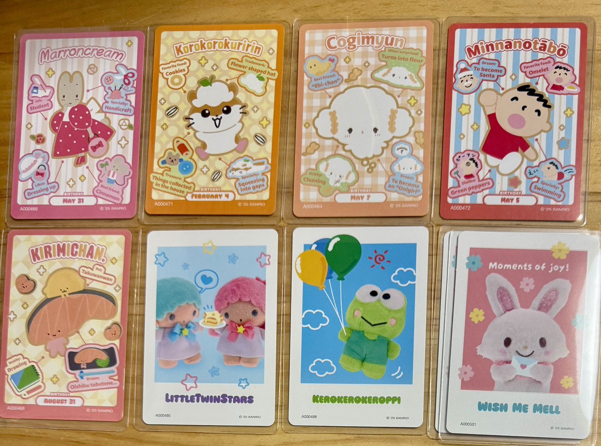 aeba_trade's tweet photo. 【交換】サンリオ コレクターズカード プロフィールをたのしむ

【譲】
画像1~3

【求】
画像4優先
他コレクターズカード(クロミ、タキシードサム)
※画像1は画像4へのみ譲渡可

【備考】
郵送交換のみ
25g以下の場合は郵便書簡利用予定です https://t.co/mvQU7Niej5