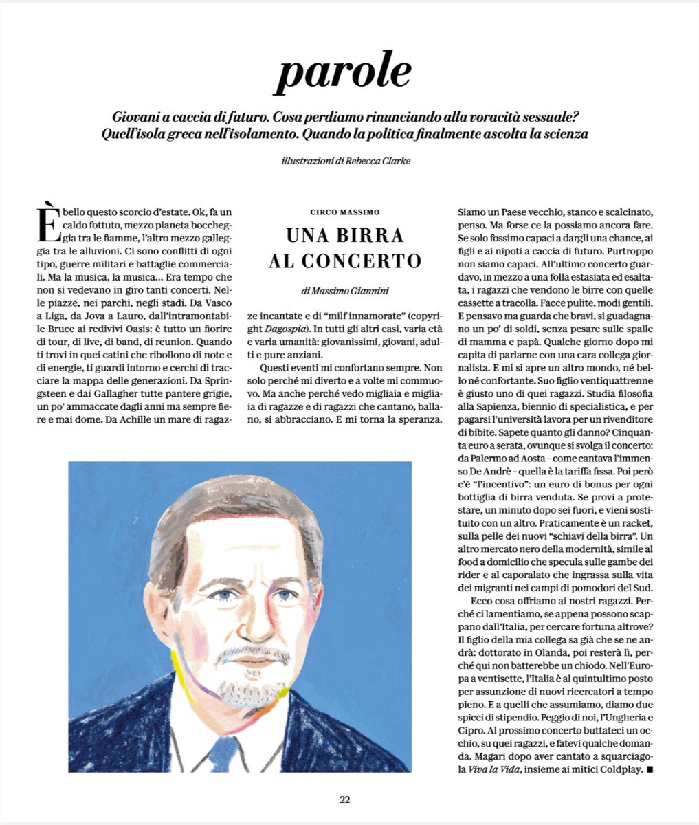 MassimGiannini's tweet image. “I giovani, i laureati che scappano e quelli che restano a fare lavoretti in nero e mal pagati”: la mia rubrica su “d” di @repubblica.