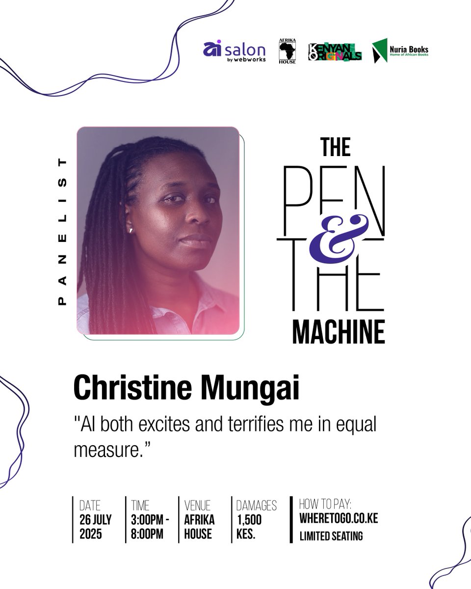 AI Salon by Webworks (@aisalonkenya) on Twitter photo .<a href="/chris_mungai/">Christine Mungai</a> is the news editor of <a href="/thecontinent_/">The Continent</a> , Africa’s most widely read weekly newspaper.
A writer and journalist par excellence, Christine's work spans diverse subjects & appears in <a href="/africareport/">Africa Report</a> , <a href="/AdiMagazine/">Adi Magazine</a> , <a href="/washingtonpost/">The Washington Post</a>, <a href="/theelephantinfo/">The Elephant</a>, <a href="/AfUncensored/">Africa Uncensored</a> & more. .<a href="/chris_mungai/">Christine Mungai</a> is the news editor of <a href="/thecontinent_/">The Continent</a> , Africa’s most widely read weekly newspaper.
A writer and journalist par excellence, Christine's work spans diverse subjects & appears in <a href="/africareport/">Africa Report</a> , <a href="/AdiMagazine/">Adi Magazine</a> , <a href="/washingtonpost/">The Washington Post</a>, <a href="/theelephantinfo/">The Elephant</a>, <a href="/AfUncensored/">Africa Uncensored</a> & more.