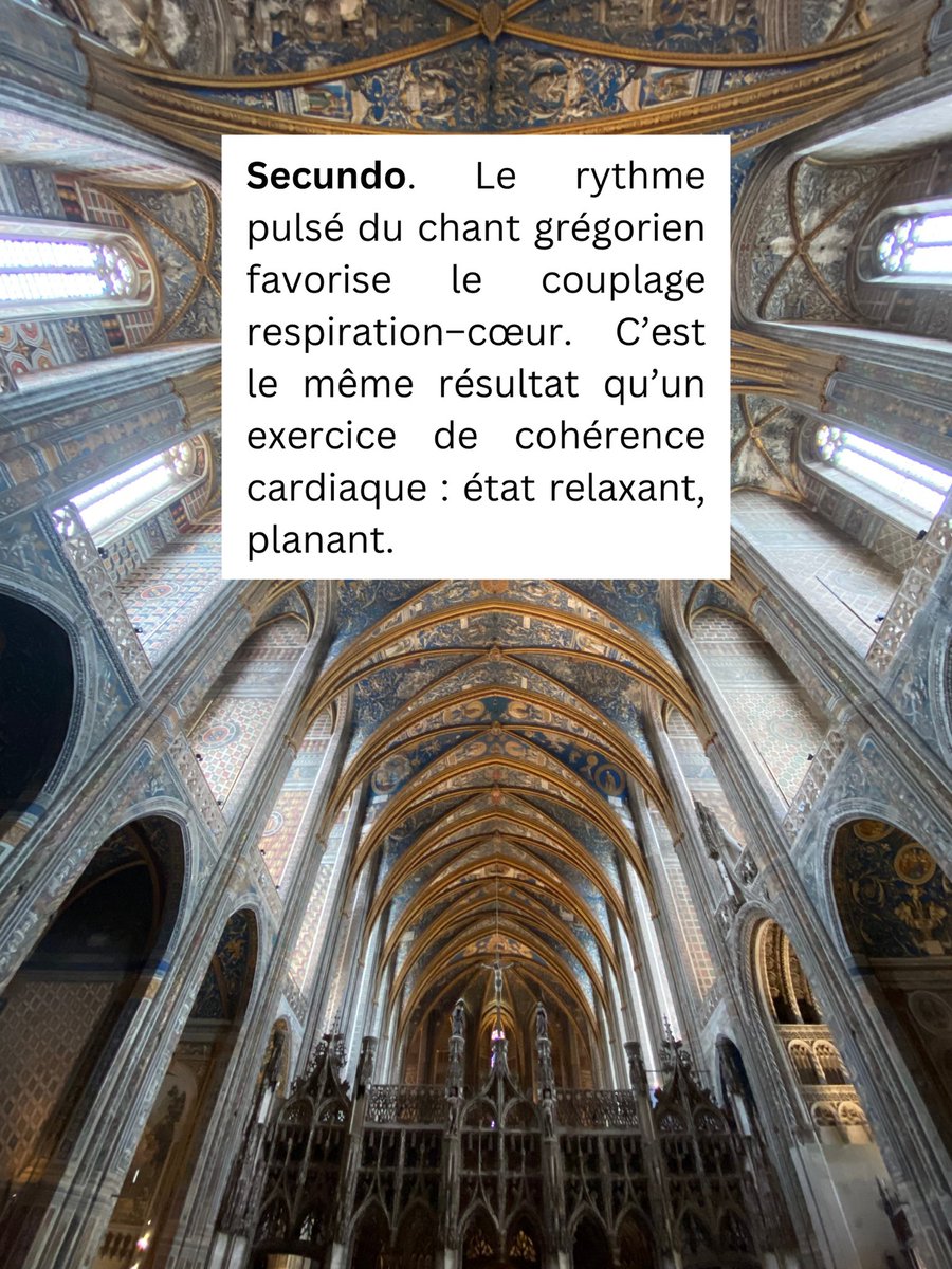 FabrizioBucella's tweet image. Voici une question qu&apos;on m&apos;a posée sur l&apos;Internet : pourquoi la musique nous transporte-t-elle autant dans une église ? 

La science a étudié cette question. Eh oui, la science peut tout.

Primo, les églises en pierre ont un temps de réverbération qui atteint les huit secondes…