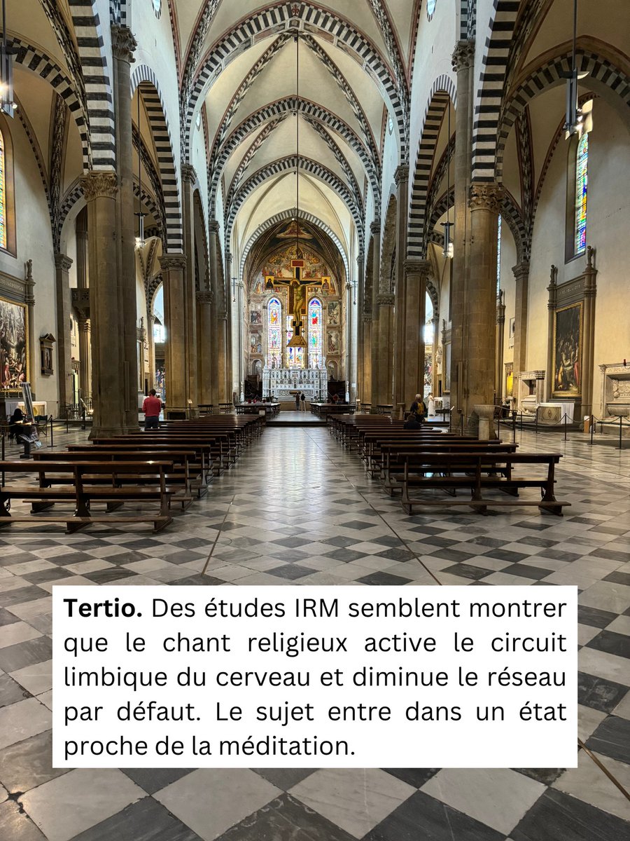 FabrizioBucella's tweet image. Voici une question qu&apos;on m&apos;a posée sur l&apos;Internet : pourquoi la musique nous transporte-t-elle autant dans une église ? 

La science a étudié cette question. Eh oui, la science peut tout.

Primo, les églises en pierre ont un temps de réverbération qui atteint les huit secondes…