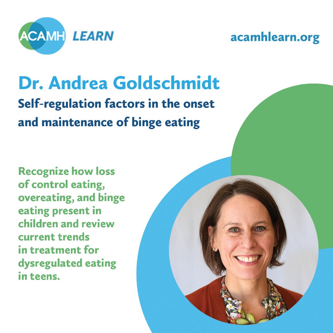 TheJCPPadvances's tweet image. Review current trends in treatment for dysregulated eating in teens with this interesting @ACAMHLearn talk by Dr. Andrea Goldschmidt (@PittPsychiatry) & explore how #BingeEating & loss of control eating present in CYP. bit.ly/4evMCP0