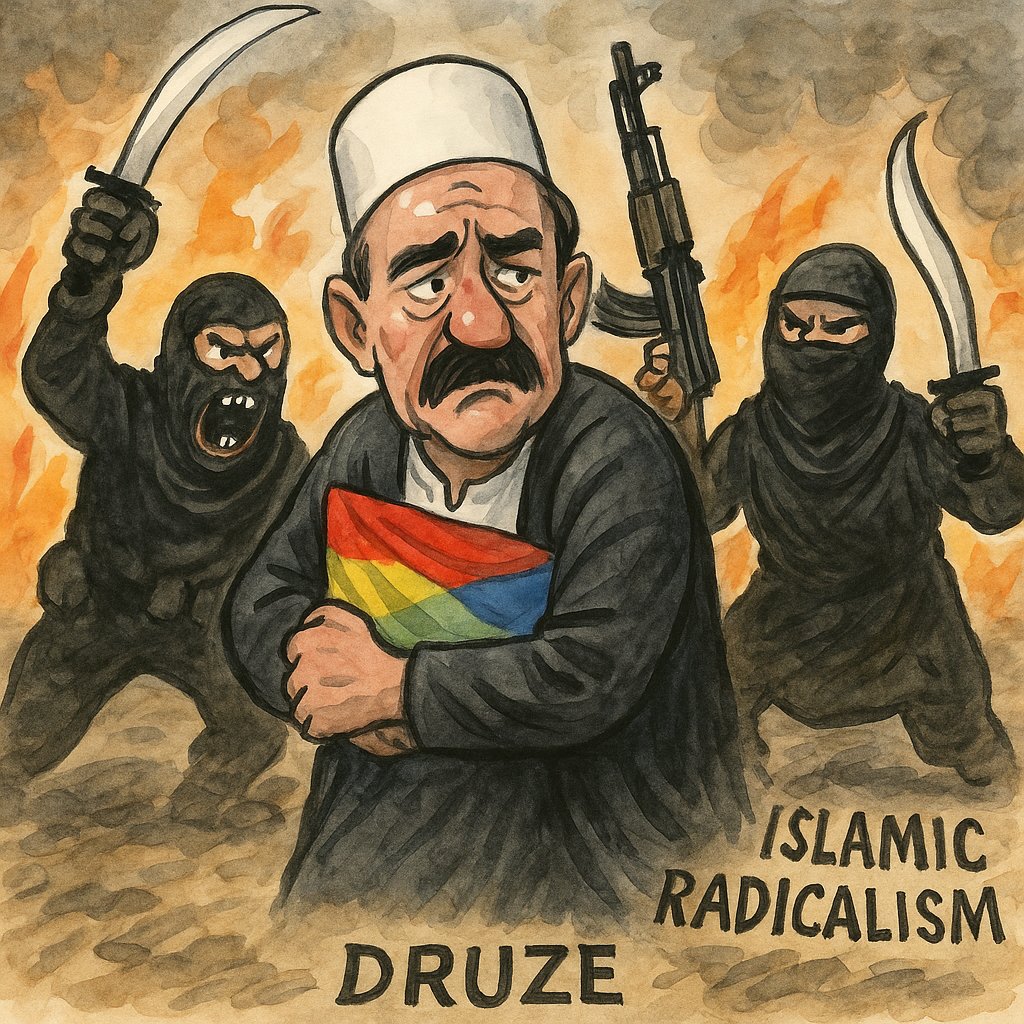 WeBelieveIsrael's tweet image. The Druze are under siege.
Caught between collapsing states and the fire of Islamic radicalism, this proud minority is fighting for survival while the world looks away.
Israel cannot stand alone in defending pluralism.
It’s time for the Middle East to unite against extremism.
