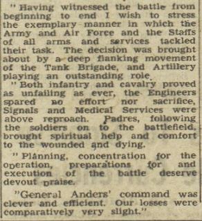 MJBudzinski's tweet image. British Eighth Army News -July 24, 1944
"GEN-SOSNKOWSKI On Ancona Victory"
"The Battel of Ancona...has been brought to a victorious conclusion by the 2nd Polish Corps."