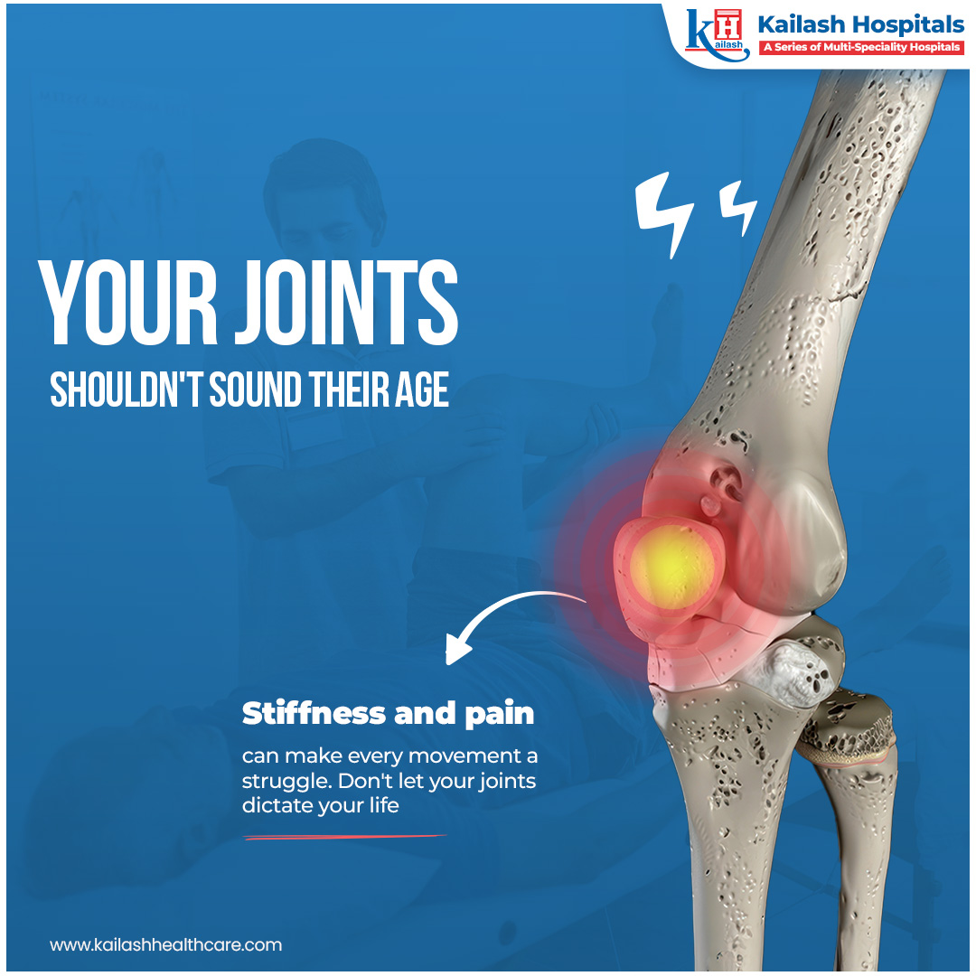 Creak. Crack. Groan. Do these sounds narrate your daily movements?

Your joints shouldn't sound their age. Don't let stiffness and pain dictate the rhythm of your life. It's time to silence the noise and restore your motion.

Consult our orthopedic experts at Kailash Hospitals: