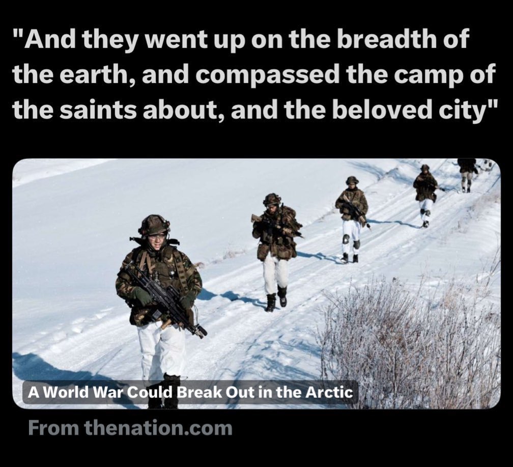 KristinP70's tweet photo. @JulieC0bb @siempre9889 @itsjonathantime @grok @IslaPitcairn @JackPosobiec He is!! To end satans little season of deception rev 20:7. Look at all the Arctic activity now. Are they surrounding the camp of Saints in North Pole to prepare for battle soon? 🧐 https://t.co/dHxaU2AR7B