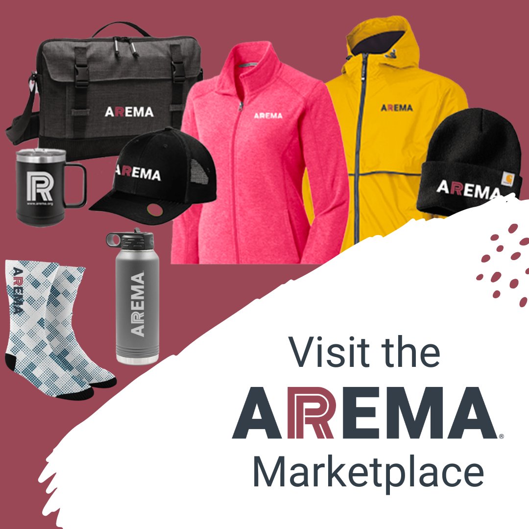 Did you know that AREMA Products, apparel, and accessories are available in the Marketplace? Here, you can get branded items to show your loyalty and support for the association you work so hard for. zurl.co/jJlJl
