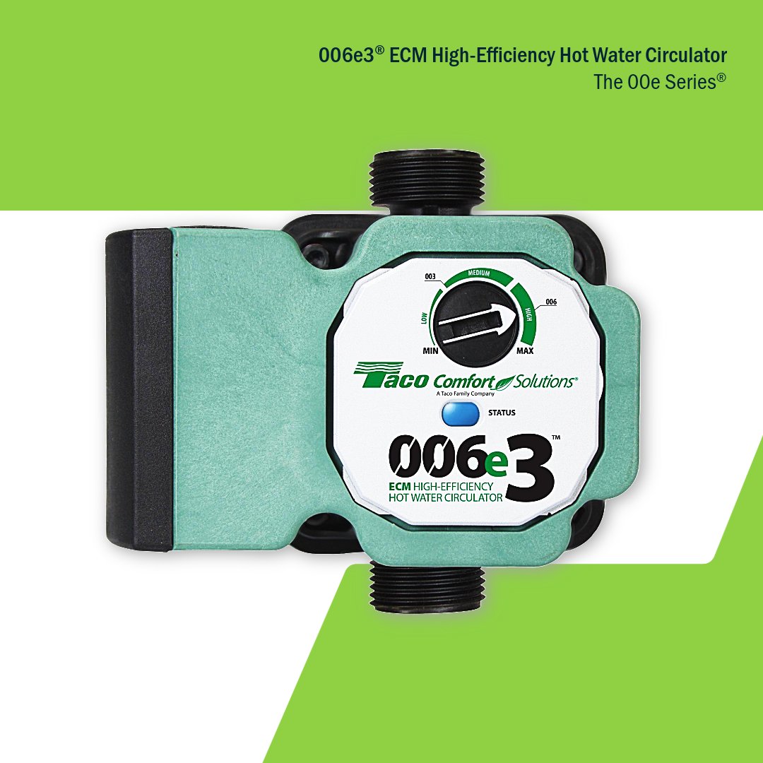 TacoComfort's tweet image. Proudly made in RI, the Taco 006e3 ECM Circulator saves water, cuts energy use, and keeps systems running efficiently.

Discover the 006e3®: pulse.ly/f2zwhtgyh5

#RhodeIsland #TacoSupportsTrades #WaterDrivenSolutions