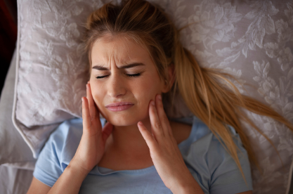 NIH's tweet image. Do you often find that you’re clenching your jaw or rubbing your teeth together? Do you tend to wake up with a sore jaw, ear pain, or headache? If so, you may have a condition called bruxism. Learn more. bit.ly/46GSjaT