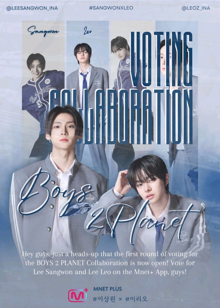 LEESANGWON_INA's tweet photo. [📢] COLLABORATION VOTING 

@LEESANGWON_INA x @LEOZ_INA

Halo WONYANGI'S!
Dengan penuh semangat dan cinta, kami mengumumkan bahwa #LEESANGWON dan #LEELEO kini menjalani kolaborasi resmi voting dalam babak kompetitif BOYS II PLANET.

Sebagai bentuk komitmen untuk saling mendukung, kedua fanbase sepakat untuk menyisihkan satu slot dari TOP 8 voting utama untuk mendukung satu sama lain.

Kami percaya, ketika dua hati yang tulus bertemu, mereka tidak hanya saling menguatkan — mereka tumbuh bersama. Ini bukan sekadar kolaborasi, tapi langkah kecil menuju sesuatu yang lebih besar. Dua pribadi dengan aura hangat dan ketulusan yang sama, saling mendukung seperti saudara jiwa.

Drop bukti voting kalian dan gunakan tagar:
#SANGWONxLEO

#LEESANGWON #SANGWON #이상원 #BOYS2PLANET #보이즈2플래닛