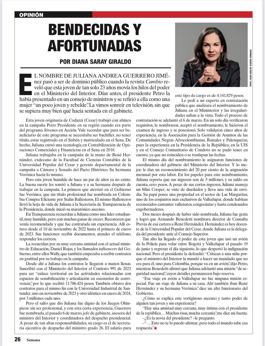 Quién es Juliana Guerrero, la joven que pasó de ser beneficiaria de jóvenes en acción a jefe de gabinete del Ministerio del interior en un abrir y cerrar de ojos?