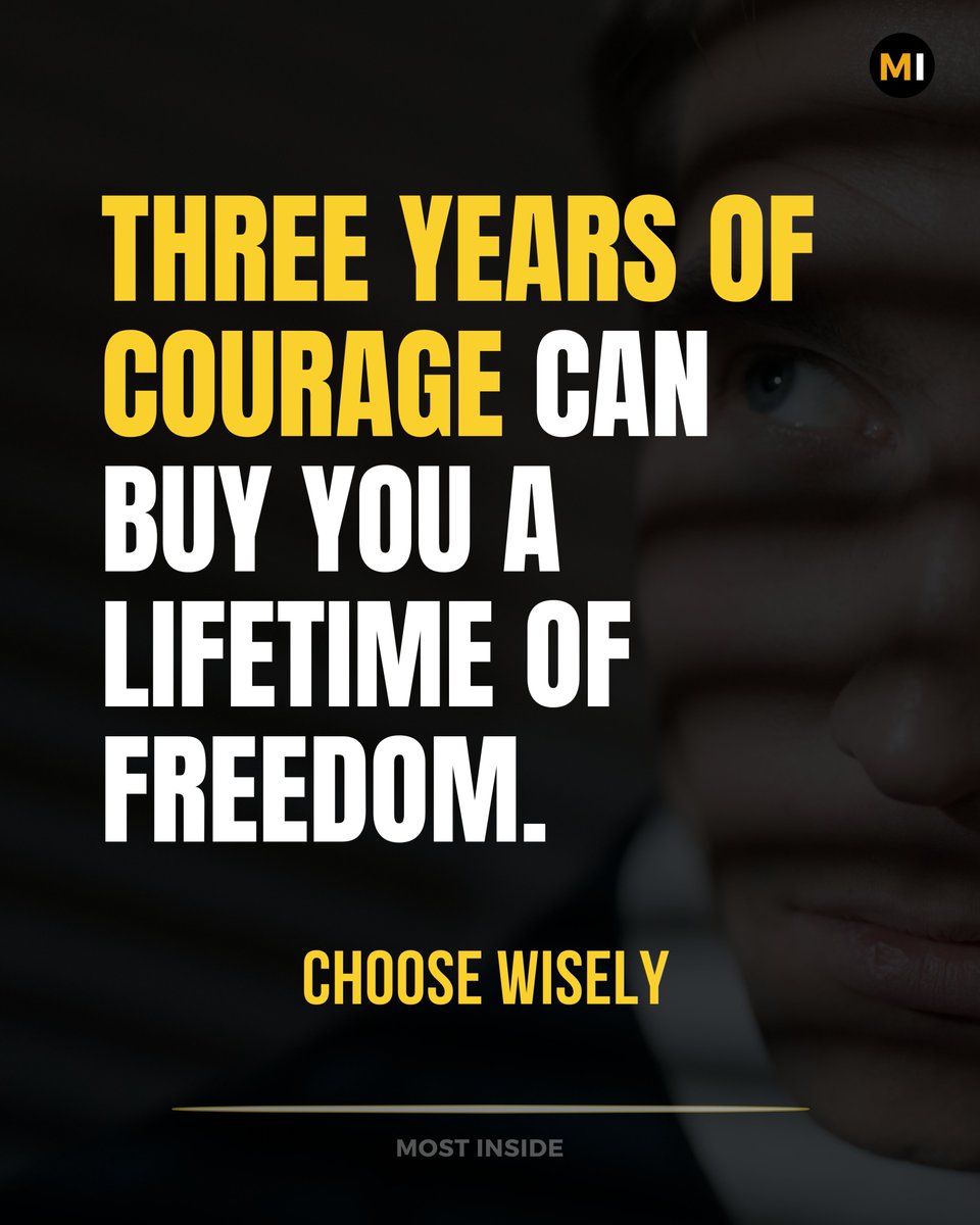 Three years of focus can change your life.

But most choose comfort over growth.

They give forty years to a job but won’t give three  years to their own business.

Which path are you choosing?