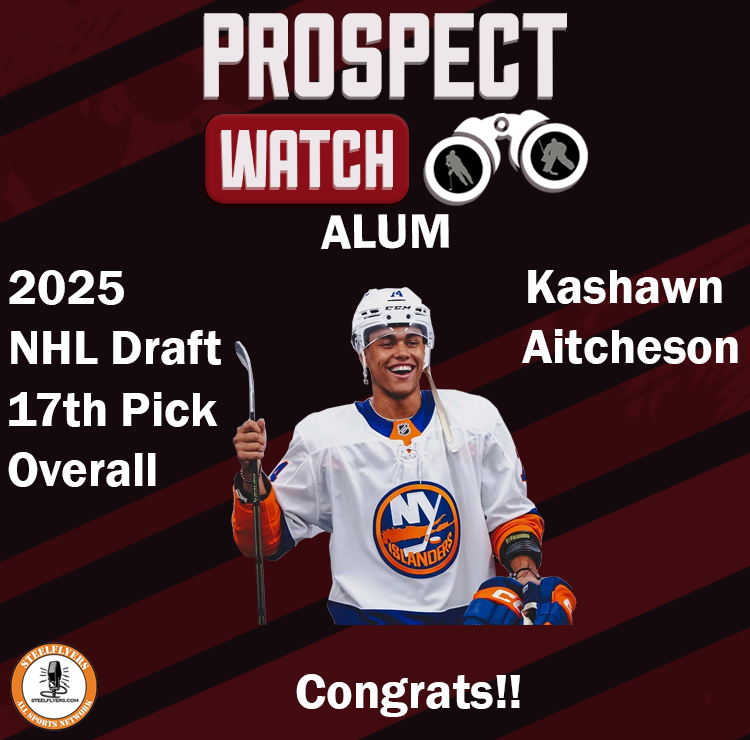 Prospect Watch (@prospectwatch23) on Twitter photo 🎊Congratulations to KASHAWN AITCHESON for being selected by the <a href="/NYIslanders/">New York Islanders</a> 1⃣7⃣th overall at the <a href="/NHL/">NHL</a> 2025 Draft!
He will be a FAN FAVORITE and a force on the blueline indeed!!
Kashawn is a <a href="/ProspectWatch23/">Prospect Watch</a> ALUM!!
THE SHOW:
youtube.com/watch?v=0FIXgg… 🎊Congratulations to KASHAWN AITCHESON for being selected by the <a href="/NYIslanders/">New York Islanders</a> 1⃣7⃣th overall at the <a href="/NHL/">NHL</a> 2025 Draft!
He will be a FAN FAVORITE and a force on the blueline indeed!!
Kashawn is a <a href="/ProspectWatch23/">Prospect Watch</a> ALUM!!
THE SHOW:
youtube.com/watch?v=0FIXgg…