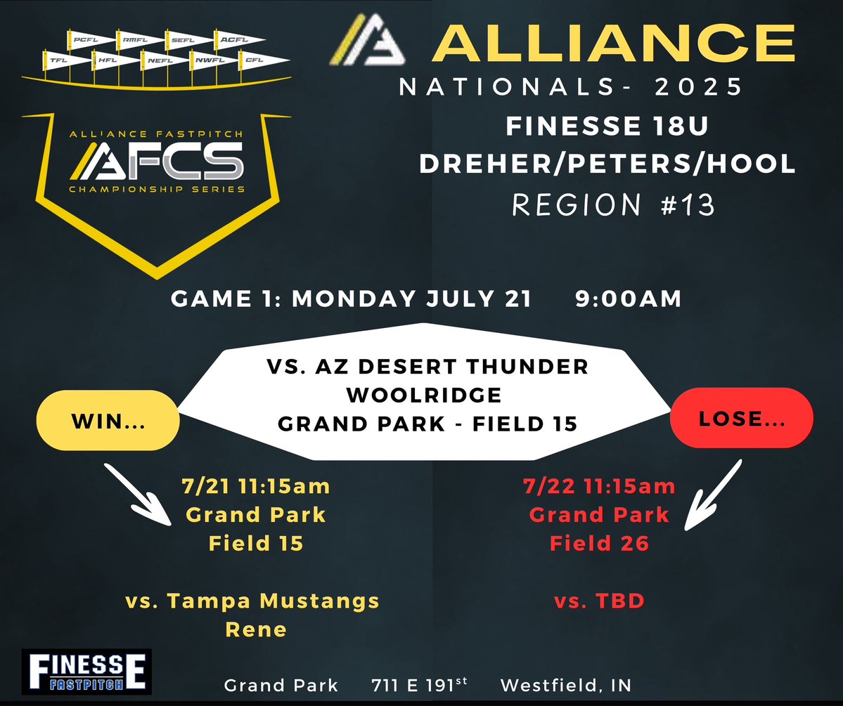We can’t wait to get rolling at <a href="/thealliancefp/">The Alliance Fastpitch</a> this Monday morning!!