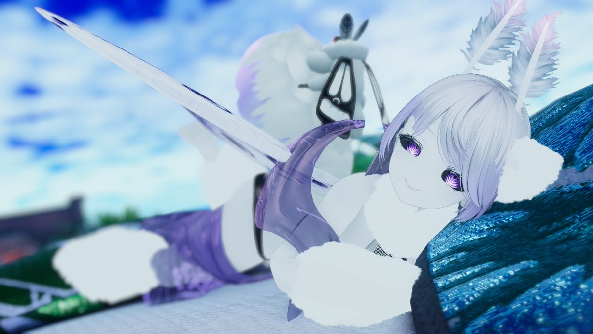 VioletRainVR's tweet image. Come lay with me💜
📸: @Korvox_ 
#VRChat #VRChatPhotography