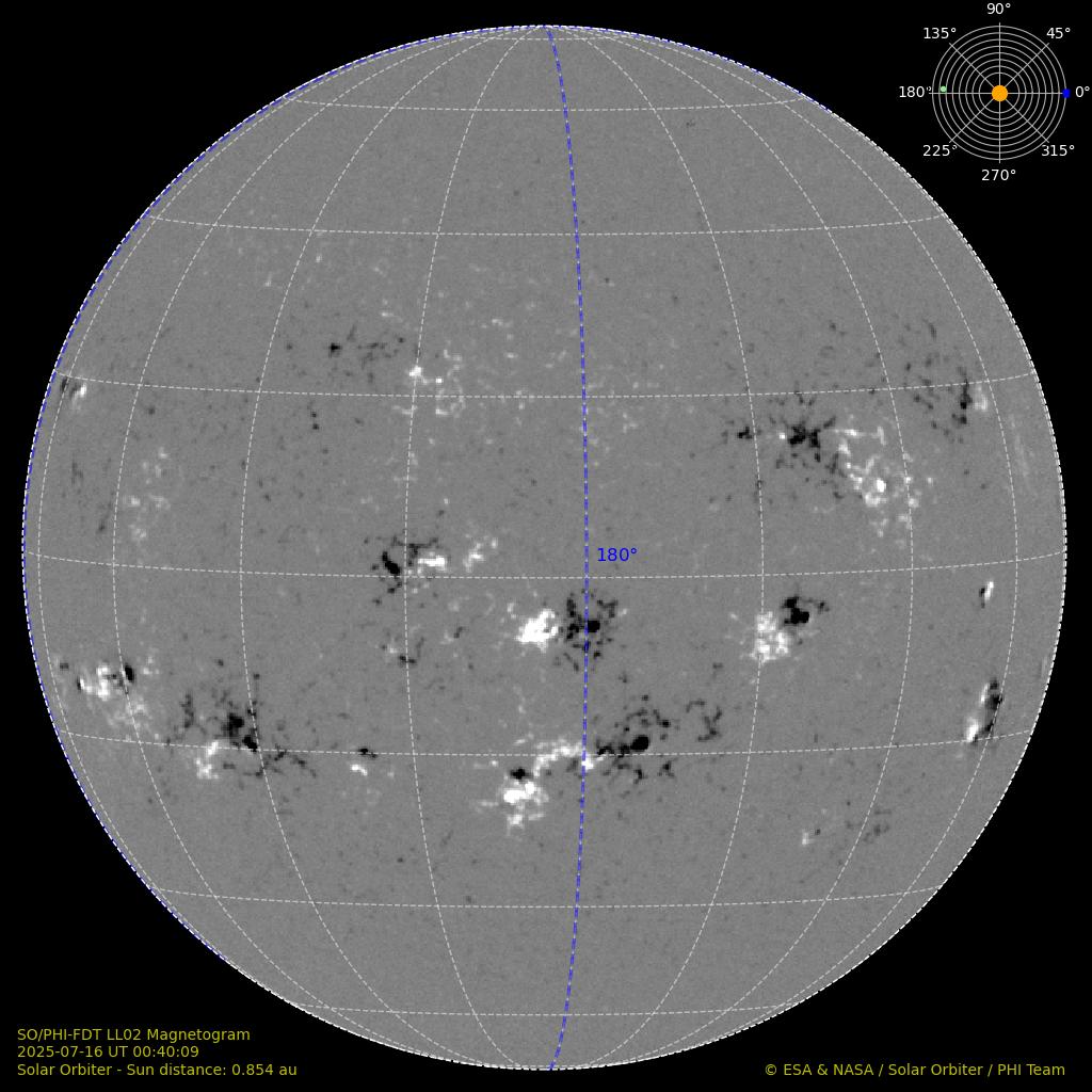 The busy far side of the Sun today. Counting about 13 active regions with sunspots (maybe a few more)! The sunspot number would most likely be 200+. Looks like the surge will continue for at least a couple of weeks.
