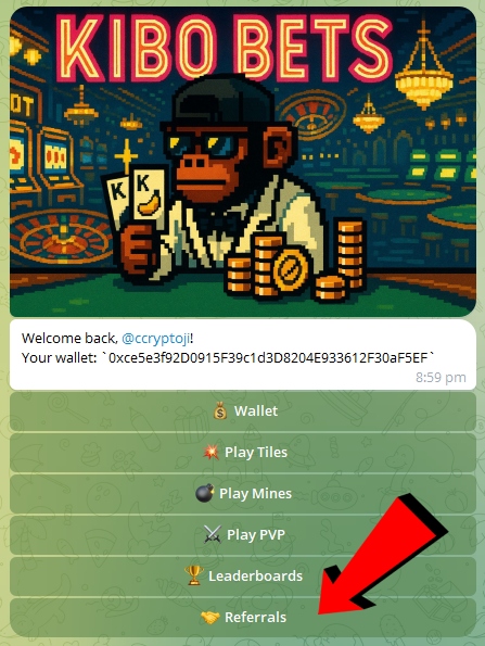 based_kibo's tweet image. GM @base fam!
Here's a little leak about the referral system for Kibo Bets:
Referrers will enjoy a % of all the wins from their invites, and community leaders (group chat owners) will also earn a cut from game activities within their community. ๐ฐ
Are you ready? ๐