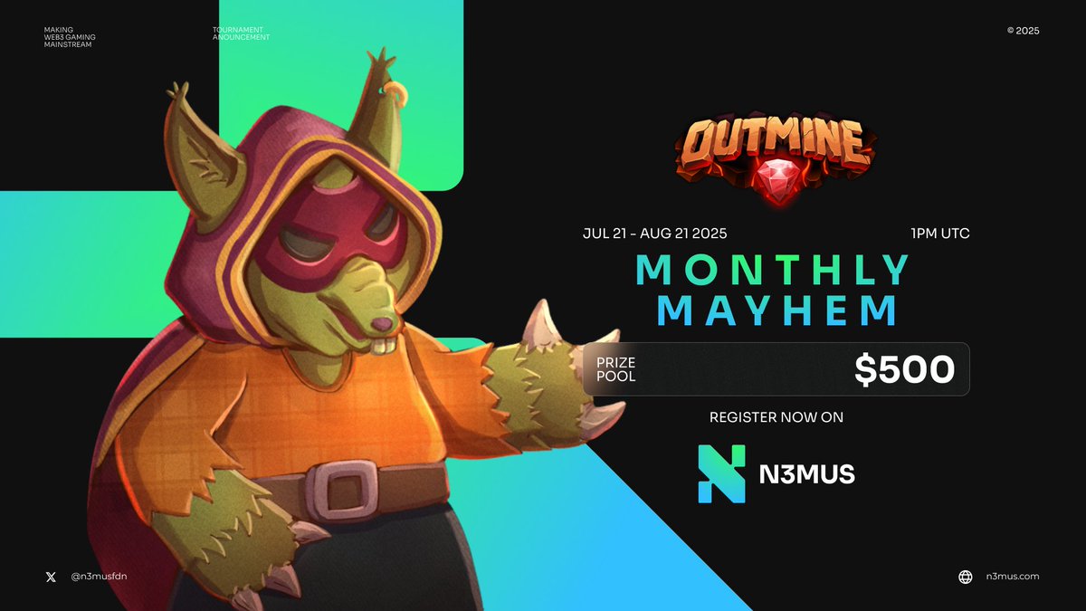 💎 New <a href="/MoonbeamNetwork/">Moonbeam Network</a> Tournament Alert 💎

<a href="/playoutmine/">Outmine</a> tourney is now live!

Mine, fight, and survive in this fast-paced dungeon crawler, then escape with your gems.

Tournament starts Monday, July 21. Get in early 👇