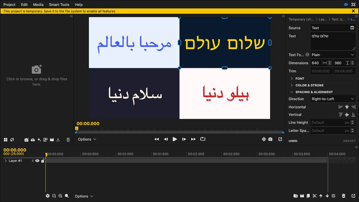 🚀 wide.video 1.6.28 is here!
- Right-to-left text &amp; captions - perfect for Arabic, Hebrew, and more!
- Large AI model option in Captions Generator for improved accuracy.
- Media Converter tool - easily remux or re-encode audio, video, and subtitles to any format.