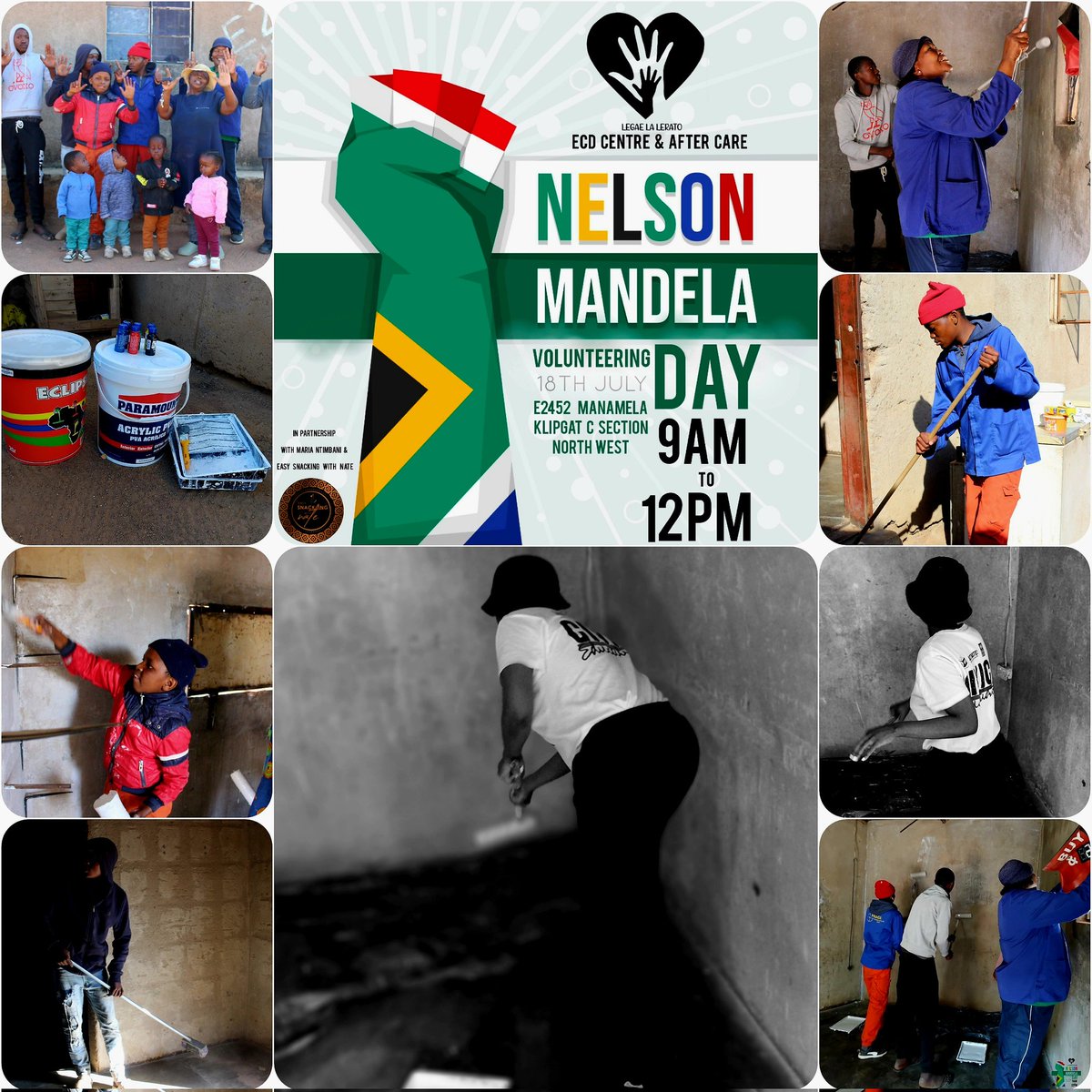 67mins of NELSON MANDELA VOLUNTEERING DAY

Turning a tarven into an ECD learning centre✨🙌🏾✨LEGAE LA LERATO ECD LEARNING CENTRE AND AFTERCARE

We did a thing yesterday with young people in a semi-rural township in the North West. I'm super &amp; proud of the work that was done
