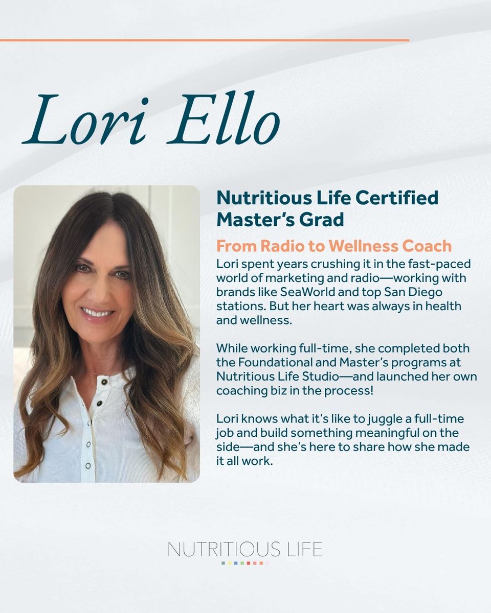 NutritiousLife_'s tweet image. ✨Meet the grads behind Ask a Grad!
🎙️ Lori Ello built her biz while working full-time
🌿 Nikki Green helps moms grow wellness from the garden up
📅 July 23 | 🕖 7PM ET | 💻 Free &amp;amp; live
Join us 👉 loom.ly/V0nrCd4
#AskAGrad #NutritionCoach