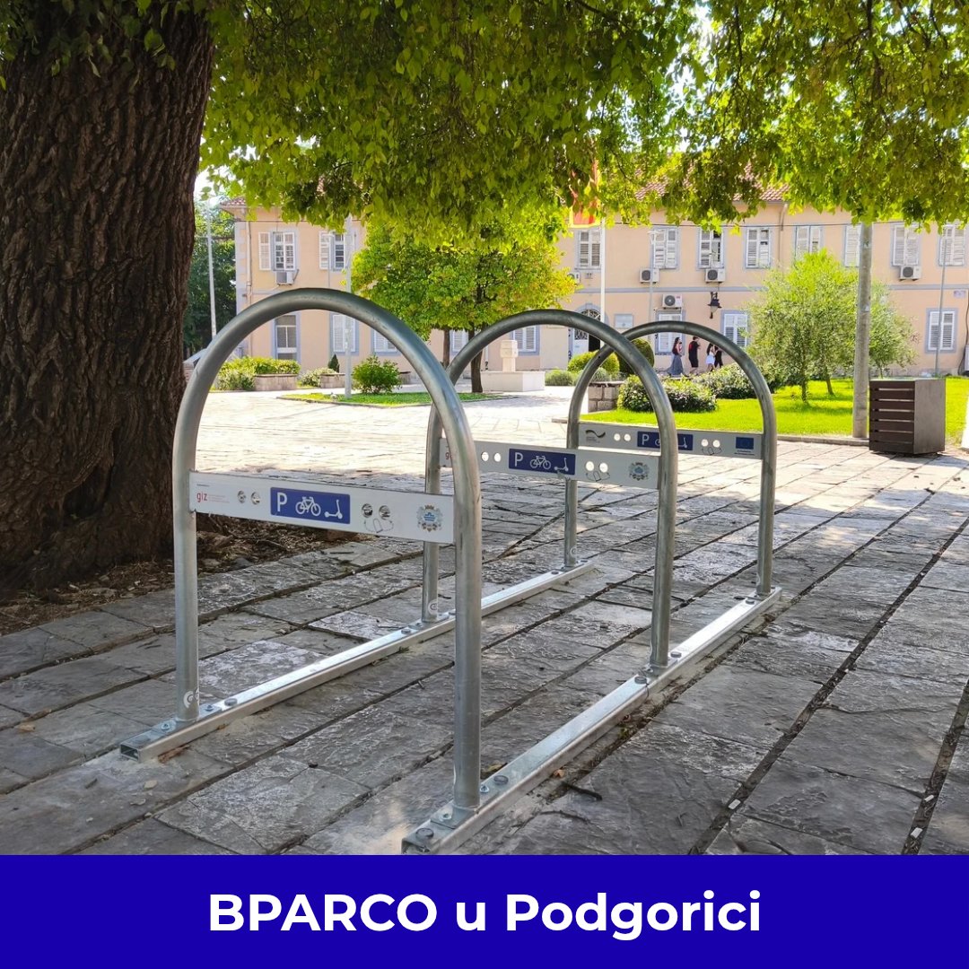 Biciklo.me (@biciklome) on Twitter photo BPARCO – inovativno rješenje za parkiranje bicikala i trotineta postavljeno je na 6 lokacija u Podgorici 🚲🛴
Nova parkirališta postavljena su u saradnji <a href="/giz_gmbh/">GIZ</a> 🇩🇪, Sekretarijata za saobraćaj <a href="/GradPg/">Glavni grad Podgorica</a> i <a href="/ZOCG_UoM/">Zajednica opština Crne Gore</a>, uz podršku Biciklo. me u odabiru lokacija. CC:<a href="/GERambMNE/">Peter Felten</a> BPARCO – inovativno rješenje za parkiranje bicikala i trotineta postavljeno je na 6 lokacija u Podgorici 🚲🛴
Nova parkirališta postavljena su u saradnji <a href="/giz_gmbh/">GIZ</a> 🇩🇪, Sekretarijata za saobraćaj <a href="/GradPg/">Glavni grad Podgorica</a> i <a href="/ZOCG_UoM/">Zajednica opština Crne Gore</a>, uz podršku Biciklo. me u odabiru lokacija. CC:<a href="/GERambMNE/">Peter Felten</a>