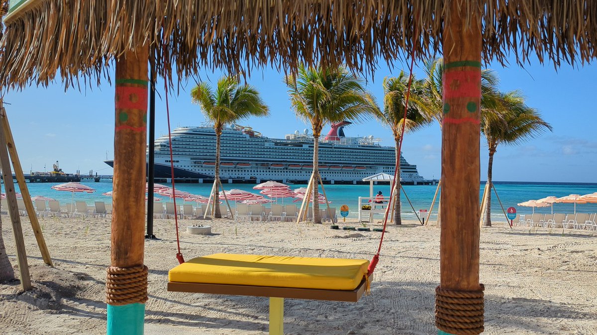CruiseRadio's tweet image. Taking our first look at Celebration Key, Carnival's new private destination on Grand Bahama Island. #cruise