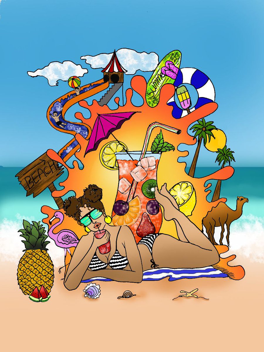 🔥New Drop🔥

"Cool for the Summer"

Chillin’ like it’s always summer ☀️🍹🏊‍♂️🥤🌈⛱ 
▪️After a long time I drew colorful doodle because it's Summer.😊😉
Hope you like it.

▪️3 tez.
▪️10 editions.
🔗🔻