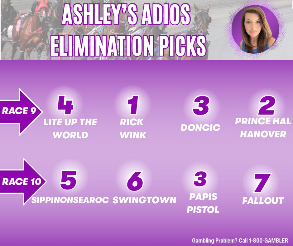 It’s Adios Eliminations Day at The Meadows! 🔥The 2025 Grade 1 Delvin Miller Adios is on the line — and we’ve got our picks for who we think will punch their ticket to the final!

Find your free programs here: meadowsharnessracing.com/meadows-race-p…