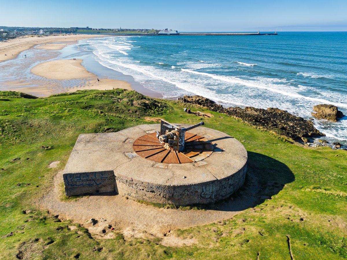 mark_hume's tweet image. Trow Rocks and gun emplacement at South Shields.