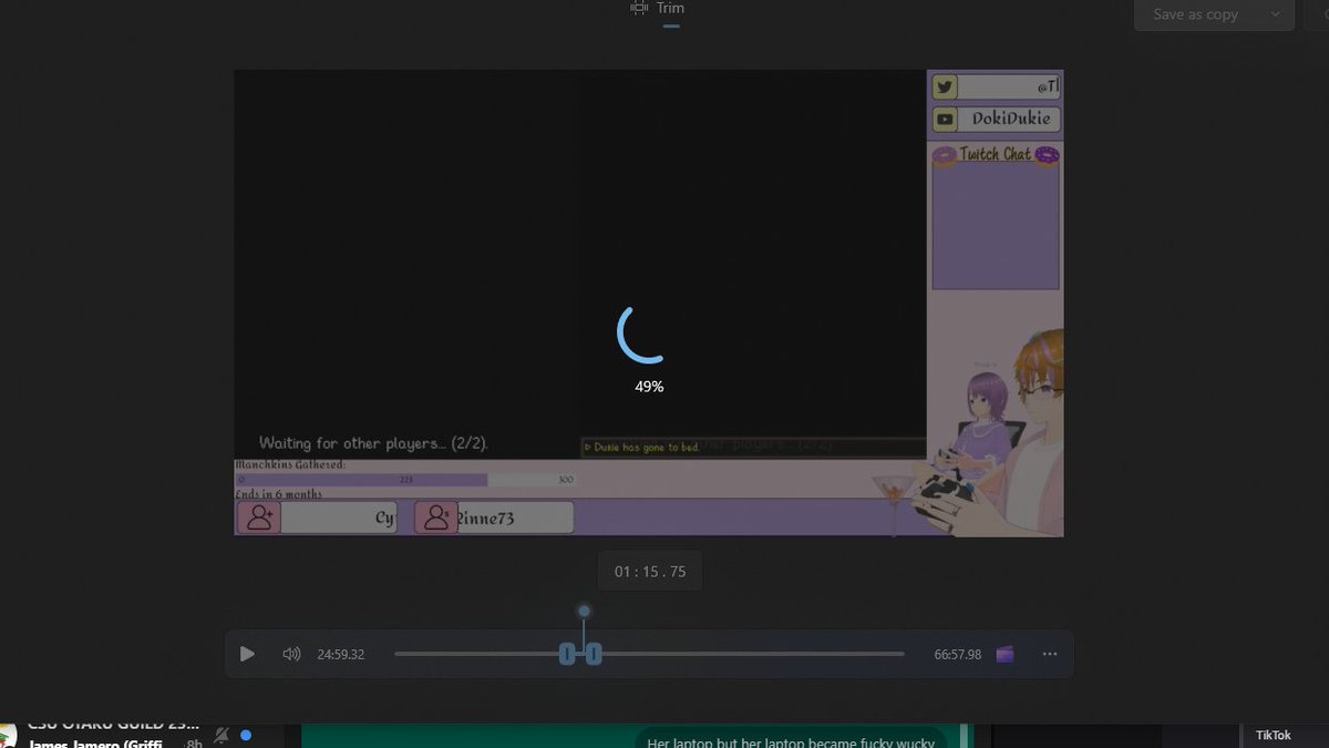 TheDokiDukie's tweet photo. TODAY, I LEARNED SOMETHING COOL

I snipped some of the parts of the video so I can edit it later without the extra steps

all you have to do is open the video with > photos > find the timestamp on where you wanna trim > top right button is trim > trim

saves alot of time frfr https://t.co/5bDaAMyudG