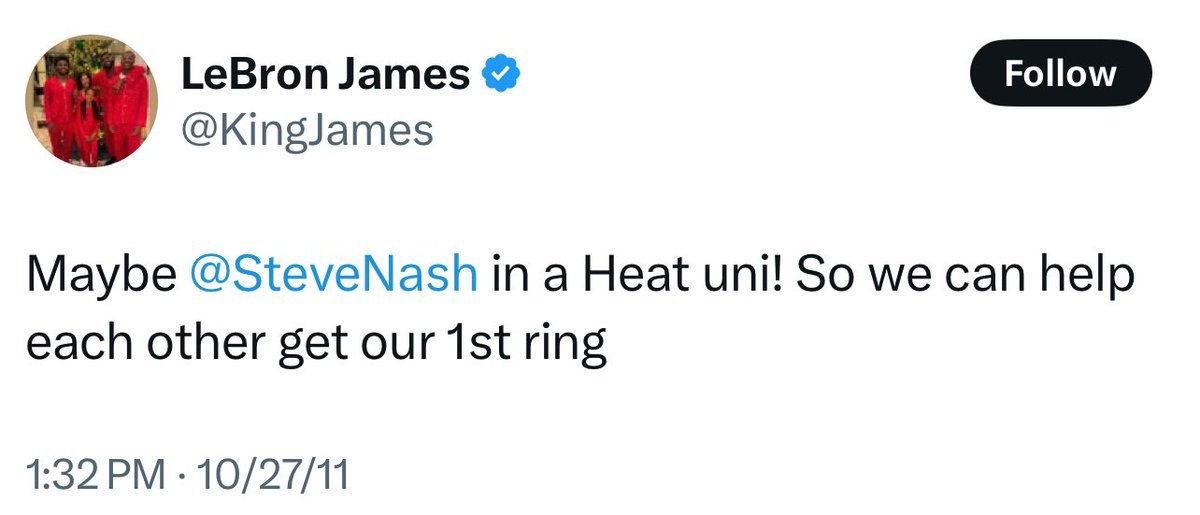 MoryMagisSprts's tweet image. What Bron meant to say is
“Fall in love with cheating the process to cut corners”
After DAL loss, LeSuperteam tweeted Allstar Assist leader Nash.
Bron constantly tries to insult our intelligence. While .01% believe, the 99.9% laugh at him.
LeCheat