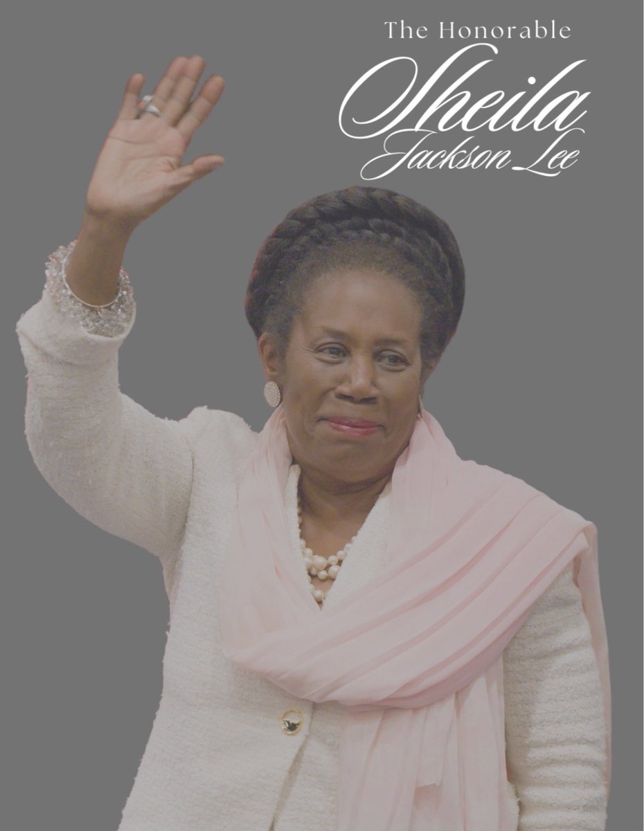 Sheila Jackson Lee (@jacksonleetx18) on Twitter photo Today marks one year since we lost Congresswoman Sheila Jackson Lee, a true Social Justice Legend (S.J.L). ❤️🤍💙
This day holds deep meaning as we continue to honor her legacy, not just for Houston, but for the entire state of Texas, this nation, and the world. Today marks one year since we lost Congresswoman Sheila Jackson Lee, a true Social Justice Legend (S.J.L). ❤️🤍💙
This day holds deep meaning as we continue to honor her legacy, not just for Houston, but for the entire state of Texas, this nation, and the world.