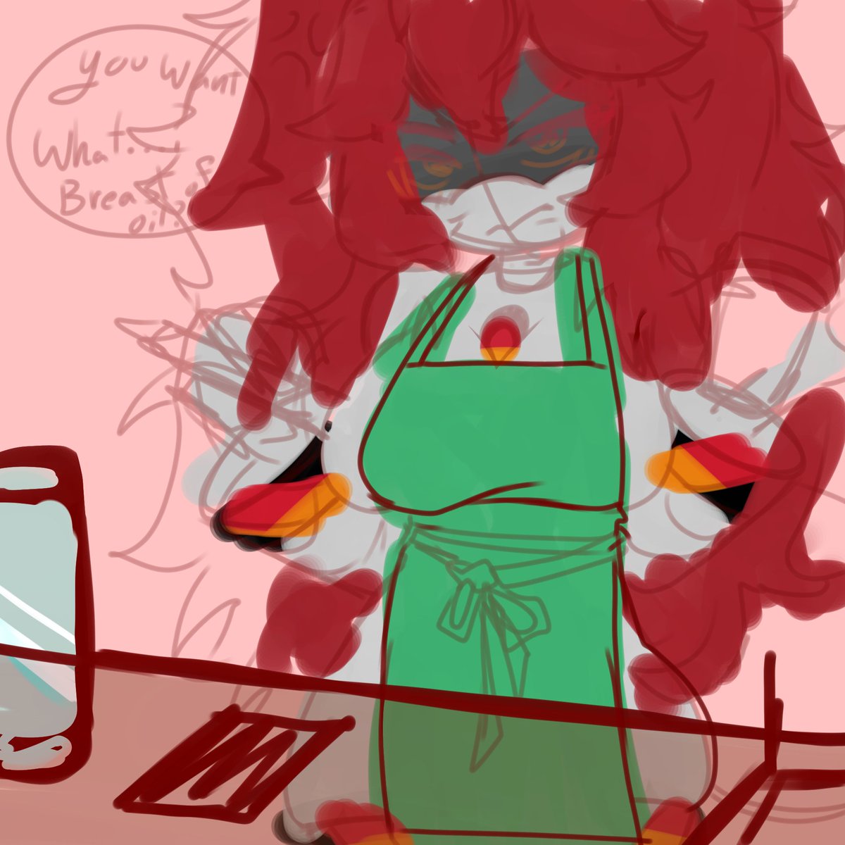 Wild_Queenie's tweet photo. STAR BUCKS DRONES ! JINX GONNA COOK WIP
#MDTWT #sdjinx #Jinx #MurdersDrones #starbucks #art #lewd #redhair #MDOC https://t.co/TLflLbsxYz
